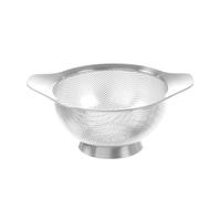 HENDI Passoire de cuisine, egouttoir, tamis pour la cuisine et le lavage des pâtes, des nouilles, des fruits, des légumes, des salades, rond, perforée, avec base et 2 poignées, ø180x(H)90 mm, Inox