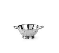 HENDI Passoire de cuisine, egouttoir, tamis pour la cuisine et le lavage des pâtes, des nouilles, des fruits, des légumes, des salades, rond, perforée, avec base et 2 poignées, ø240x(H)110 mm, Inox