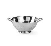 HENDI Passoire de cuisine, egouttoir, tamis pour la cuisine et le lavage des pâtes, des nouilles, des fruits, des légumes, des salades, rond, perforée, avec base et 2 poignées, ø340x(H)160 mm, Inox