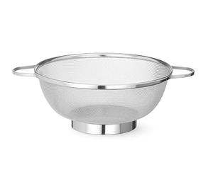 HENDI Passoire de Cuisine Ronde ø25,7cm, Égouttoir à Maille Fine en Acier Inoxydable avec Base et 2 Poignées, Tamis pour Pâtes, Nouilles, Fruits, Légumes et Salades, Hauteur 11cm
