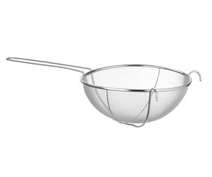 HENDI Passoire Renforcée, pour Farines et Sauces, Tamis de Cuisine à Maille Fine avec Poignée et Supports Latéraux, 595x305x(H)145mm, Acier Inoxydable