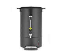 HENDI Percolateur à café-design by Bronwasser,cafetière,simple paroi,filtre intégré,pour café moulu grossièrement, pas de filtre en papier nécessaire,14L,230V,1650W, 357x380x(H)502mm,noir mat,inox,PP