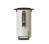 HENDI Percolateur à café 7L UNIQ, cafetière à percolation avec paroi simple et robinet anti-gouttes, filtre intégré, 230V, 50/60Hz, 1050W, 307x330x(H) 450mm, blanc cassé, Inox, PP