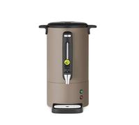 HENDI Percolateur à café 7L UNIQ, cafetière à percolation avec paroi simple et robinet anti-gouttes, filtre intégré, 230V, 50/60Hz, 1050W, 307x330x(H) 450mm, taupe, Inox, PP