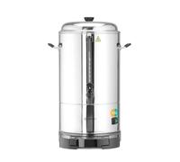 HENDI Percolateur à café, double paroi, économie d'énergie, bac à filtre intégré, pour café moulu grossièrement, pas de filtre en papier nécessaire, 10L, 230V, 1500W, 386x393x(H)576mm, inox 18/0