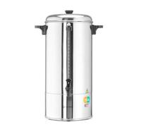 HENDI Percolateur à café, paroi simple, bac à filtre intégré, robinet non drip, pour café moulu grossièrement, pas de filtre en papier nécessaire, 16L, 230V, 1500W, 387x275x(H)595mm, inox 18/0