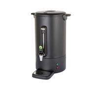 HENDI Percolateur à café 7L, cafetière à percolation avec paroi simple et robinet anti-gouttes, filtre intégré, 230V, 50/60Hz, 1050W, 307x330x(H) 450mm, noir mat, Inox, PP