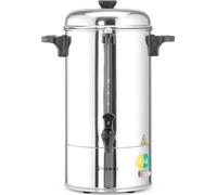 HENDI Percolateur à café, paroi simple, bac à filtre intégré, robinet non drip, pour café moulu grossièrement, pas de filtre en papier nécessaire, 6L, 230V, 1500W, 340x227x(H)468mm, inox 18/0