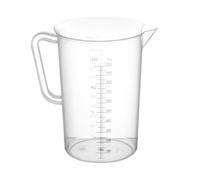 HENDI Pichet Doseur en Polypropylène avec Échelle Graduée, Capacité 1 L, Verseuse Transparente avec Poignée et Bec Verseur, Ø110x(H)170mm