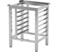 HENDI Piètement pour four électrique, avec 6 rails pour bacs ou plateaux GN 2/3, base pour fours de boulangerie, support de fourpieds réglables +25/-5mm, 550x465x(H)700mm, acier inoxydable