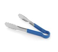 HENDI Pince de service HACCP, poignée enduite aux couleurs HACCP, pince de cuisine, pince alimentaire, pince à barbecue, pince de cuisson, 250 mm, acier inoxydable, bleu