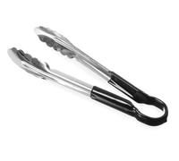 HENDI Pince de service HACCP, poignée enduite aux couleurs HACCP, pince de cuisine, pince alimentaire, pince à barbecue, pince de cuisson, 250 mm, acier inoxydable, noir