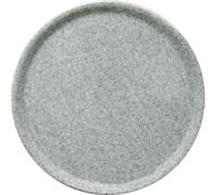 HENDI Assiette à pizza ronde, porcelaine, motif: granite, conviennent pour la lave-vaisselle et les fours à micro-ondes, ⌀310 mm, gris