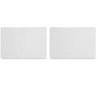 HENDI Planche à découper HACCP Blanc, pour produits laitiers et boulangerie, utilisable des deux côtés, 450x300x(H)13mm, polyéthylène HDPE (Lot de 2)