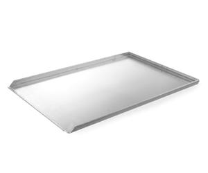 HENDI Plaque de cuisson à 3 bords relevés, format boulangerie | Aluminium, convient au four jusqu'à 250°C, 600x400x(H)20mm, pas au lave-vaisselle