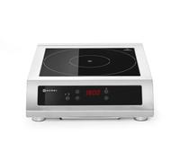 HENDI Plaque de cuisson à induction de table professionnelle 3500 D XL | Acier inoxydable, 230V/3500W, 35-240°C, 390x490x(H)120mm, ustensiles Ø160-300mm, charge max. 20kg