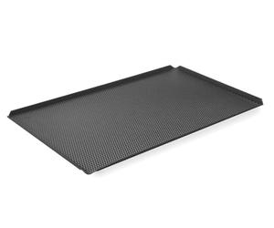 HENDI Plaque de cuisson perforée antiadhésive, 4 bords, GN 1/1 | Aluminium, revêtement antiadhésif PTFE, épaisseur 1,5mm, four jusqu'à 250°C, empilable, 530x325x(H)10mm