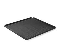 HENDI Plaque de cuisson perforée antiadhésive, 4 bords, GN 2/3 | Aluminium, revêtement antiadhésif PTFE, épaisseur 1,5mm, four jusqu'à 250°C, empilable, 354x325x(H)10mm