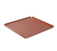 Hendi Plaque de cuisson perforée GN 2/3 – PTFE antiadhésif, 4 bords, aluminium 354x325x(H)10 mm