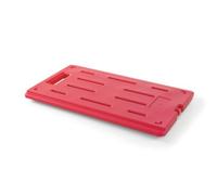 HENDI Plaque eutectique Chaude Professionnelle, GN 1/1, pour caisses isothermes, élément Chauffant, accumulateur de Chaleur, Bloc Thermique, Plaque de Chaleur, 530x325x(H) 30mm, HDPE, Rouge