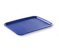 HENDI Plateau de Service AmerBox, Moyen, rectangulaire, Multi-Usage, Plateau Fast Food, pour Servir Nourriture et Boissons, Restauration Rapide, 305x415x(H) 20mm, Bleu, polypropylène