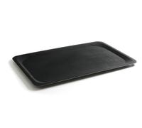 HENDI Plateau de Service antidérapant, rectangulaire, Multi-Usage, pour Servir, Gastro, Bar, Restaurant, 370x530x(H) 18mm, Noir, Polyester renforcé de Fibres de Verre