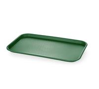 HENDI Plateau de Service, GN 1/1, Amerbox, rectangulaire, Multi-Usage, Plateau Fast Food, pour Servir Nourriture et Boissons, Restauration Rapide, 530x325x(H) 20mm, Vert, polypropylène