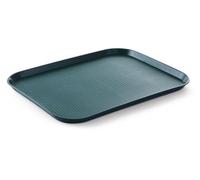 HENDI Plateau de Service, Grand, rectangulaire, Multi-Usage, résistant jusqu'à 80°C, Plateau Fast Food, pour Servir Nourriture et Boissons, Restauration Rapide, 350x450x(H) 20mm, Vert, polypropylène