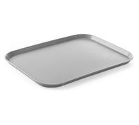 HENDI Plateau de Service, Grand, rectangulaire, Multi-Usage, résistant jusqu'à 80°C, Plateau Fast Food, pour Servir Nourriture et Boissons, Restauration Rapide, 350x450x(H) 20mm, Gris, polypropylène
