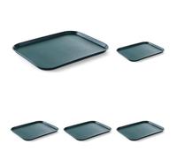 HENDI Plateau de Service, Grand, rectangulaire, Multi-Usage, résistant jusqu'à 80°C, Plateau Fast Food, pour Servir Nourriture et Boissons, Restauration Rapide, 350x450x(H) 20mm, Vert, polypropylène