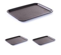 HENDI Plateau de Service, Moyen, rectangulaire, Multi-Usage, résistant jusqu'à 80°C, Plateau Fast Food, pour Servir Nourriture et Boissons, Restauration Rapide, 305x415x(H) 20mm, Brun, polypropylène