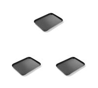 HENDI Plateau de Service, Petit, rectangulaire, Multi-Usage, résistant jusqu'à 80°C, Plateau Fast Food, pour Servir Nourriture et Boissons, Restauration Rapide, 265x345x(H) 20mm, Noir, polypropylène
