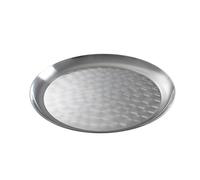 HENDI Plateau de Service Rond pour la présentation, Motif décoratif, ⌀300x(H) 17mm, Acier Inoxydable