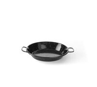 HENDI Poêle émaillée à paella, ⌀200x(H) 36mm | Acier au carbone émaillé, fond ⌀150mm, 2 poignées, jusqu’à 250°C, compatible lave-vaisselle
