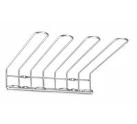 HENDI Porte-verre a pieds, BarUp, dans les fonds d'armoires, porte-verre à vin, support à verres suspendu, pour Cuisine Bar Restaurant, 3 rails, 350x293x(H)50mm, acier inoxydable