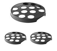 HENDI Porte-verres à bière BarUp, support type plateau rond pour 12 verres avec trous de 55 mm, ABS, ø315x(H)35mm, noir (Lot de 3)