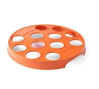 HENDI Porte-verres à bière BarUp, support type plateau rond pour 12 verres avec trous de 55 mm, ABS, ⌀315x(H) 35mm, orange