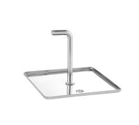 HENDI Poussoir carre pour cercle de dressage, 80x80x(H)55mm, acier inoxydable