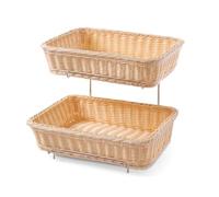 Hendi Présentoir de corbeilles à pain 2 niveaux - 2 corbeilles GN1/2 - 360x280x(H)290mm - PP/Inox