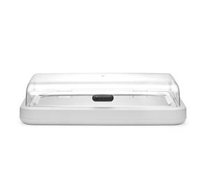 HENDI Présentoir buffet réfrigérant UNIQ GN 1/1, Blanc | Socle en PP, couvercle relevable en ABS, bac GN 1/1 en acier inoxydable, accumulateur de froid, 593x389x(H)147mm