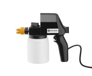 HENDI Pulvérisateur alimentaire électrique, diffuseur atomiseur, vaporisateur, spray, pour contact alimentaire, 700ml, 60W, 230V, 0-160 bar, 220x90x(H)240mm, acier inoxydable, HDPE