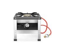 HENDI Rechaud a Gaz Professionnel Hokker pour Utilisation en Interieur, avec Thermocouple et Allumage Electronique, Compatible Gaz