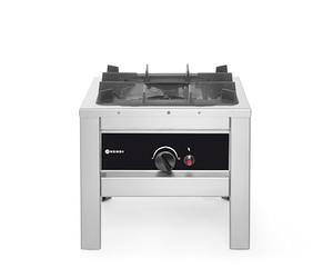 HENDI Réchaud à Gaz Professionnel Hokker pour Utilisation en Intérieur, avec Thermocouple et Allumage Électronique, Compatible Gaz Propane et Butane, 6,7kW, 425x425x(H)400mm, Acier Inoxydable