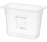 HENDI Récipients Gastronorme 1/4, GN 1/4, 4L, Transparent, 265x162x(H)150mm
