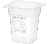 HENDI Récipients Gastronorme 1/6, GN 1/6, 1L, Transparent, 176x162x(H)65mm