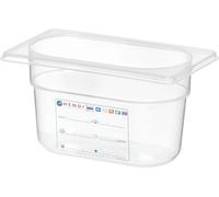 HENDI Récipients Gastronorme 1/9, GN 1/9, 0,9L, Transparent, 176x108x(H)100mm