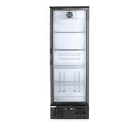 HENDI Réfrigérateur pour boissons Arktic, vitrine réfrigérée verticale de bar, 1 porte, 243L, 0-10°C, 220V, 195W, 600x530x(H) 1820mm, acier revêtu par poudre noir