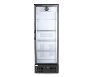 HENDI Réfrigérateur pour boissons Arktic, vitrine réfrigérée verticale de bar, 1 porte, 243L, 0-10°C, 220V, 195W, 600x530x(H) 1820mm, acier revêtu par poudre noir