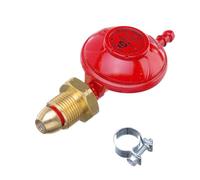 HENDI Régulateur de pression 37 mbar avec raccord de tige et collier de serrage, convient pour propane et butane, pour une utilisation avec les barbecues à gaz et les chauffages de terrasse, 135 x 64