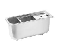 HENDI Rince cuillère à glace, ligne d'alimentation en eau 3/8", ligne de drainage 3/4", 270x111x(H)115mm, acier inoxydable AISI 304